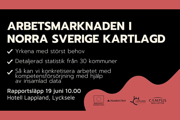 Akademi Norr konferens i Lycksele 19 juni om kompetensförsörjning i norra Sverige
