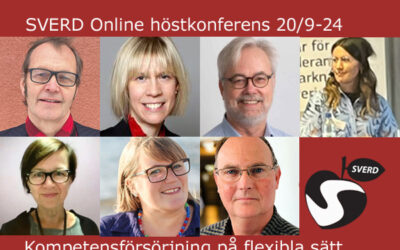 Anmälan öppen till SVERD Online höstkonferens ”Kompetensförsörjning på flexibla sätt” fre. 20 sep kl. 10.00