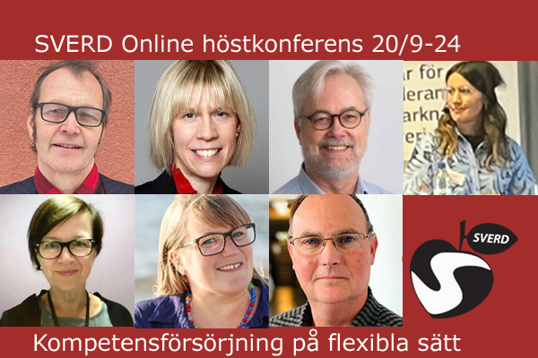 Anmälan öppen till SVERD Online höstkonferens ”Kompetensförsörjning på flexibla sätt” fre. 20 sep kl. 10.00